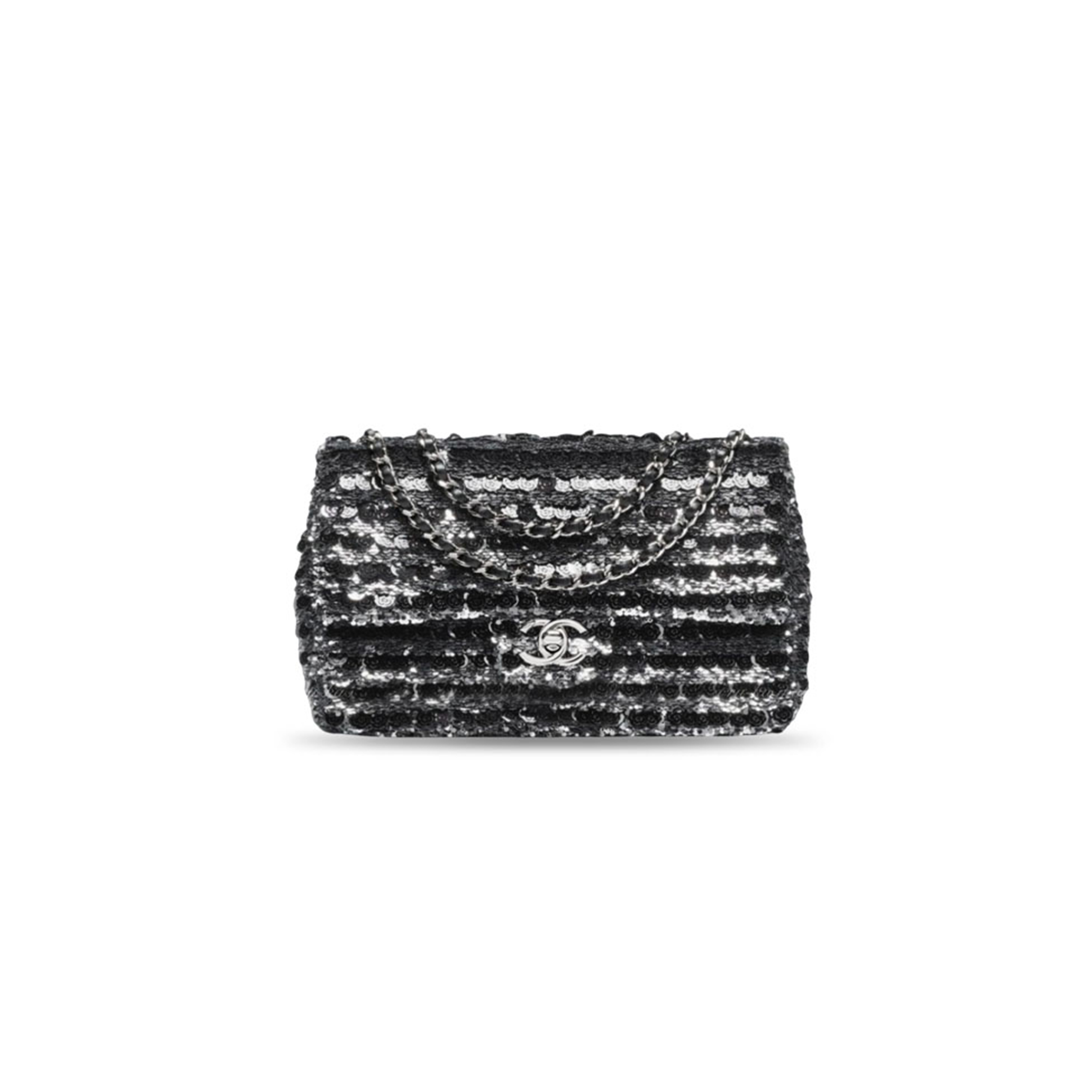 CHANEL MINI SEQUINED LEATHER FLAP BAG AS6171 (20*15*7cm)
